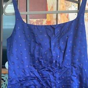 Dana Buchman Royal Blue Floral Tank Top